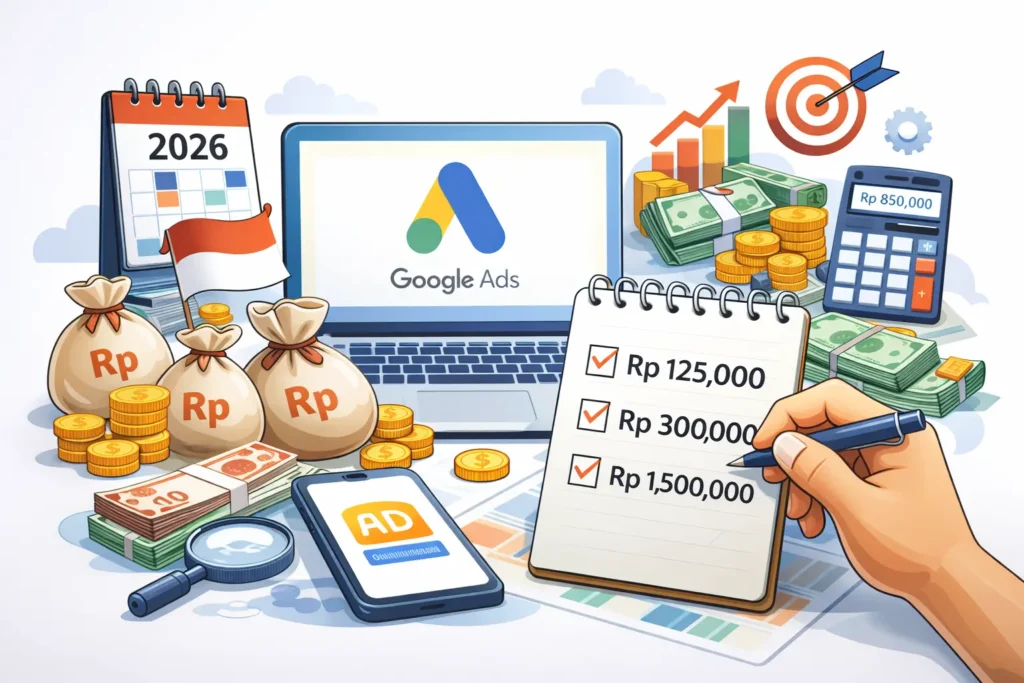Biaya Google Ads Indonesia: Panduan Lengkap Estimasi Budget Dan Cara Menghitungnya (2026) 2 Biaya Google Ads Indonesia: Panduan Lengkap Estimasi Budget Dan Cara Menghitungnya (2026)