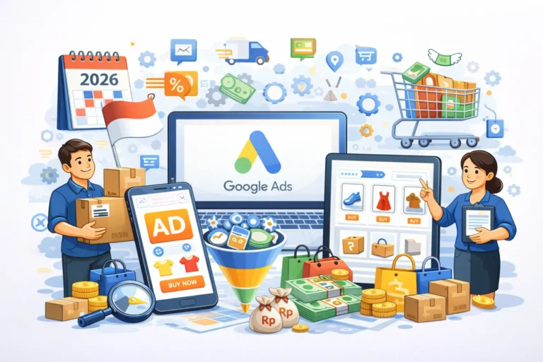Google Ads untuk E-Commerce Indonesia: Panduan Lengkap Shopping Ads, Performance Max, dan Strategi ROAS (2026)