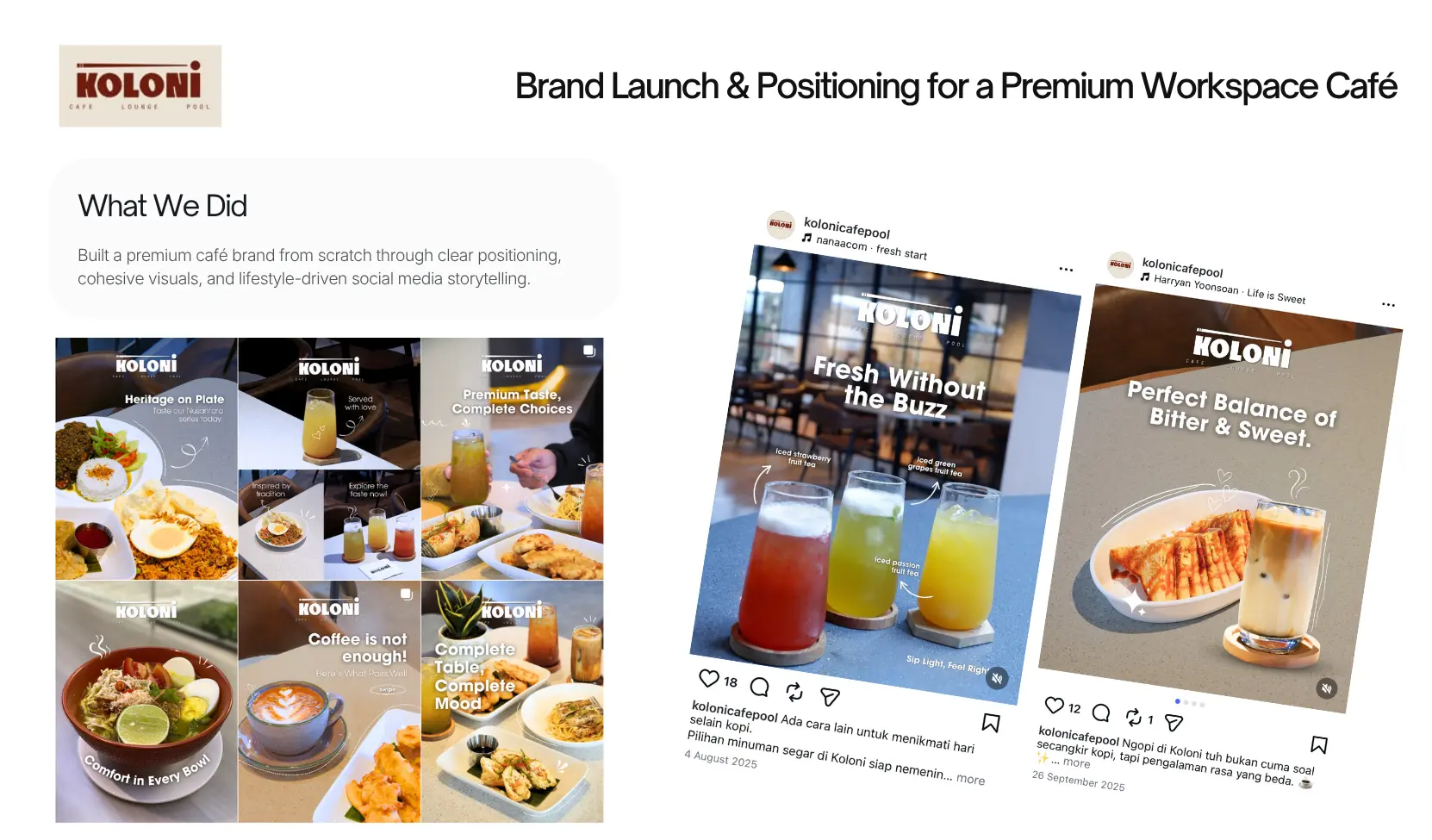 Social Media Management - Agency 35 Koloni Cafe Social Media Agency Case Study