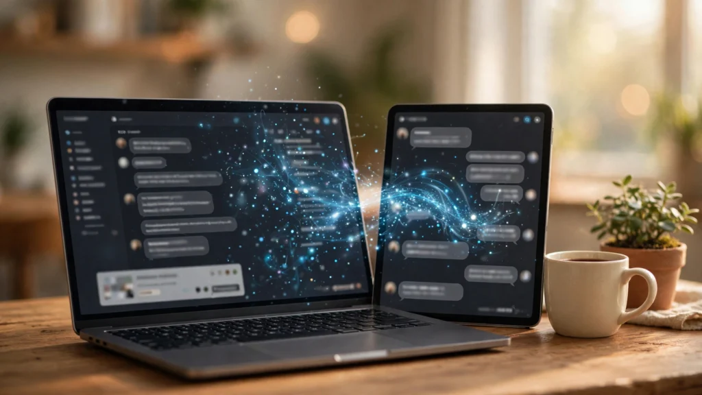 ChatGPT Ads vs Google Ads ditampilkan di laptop dan tablet berdampingan